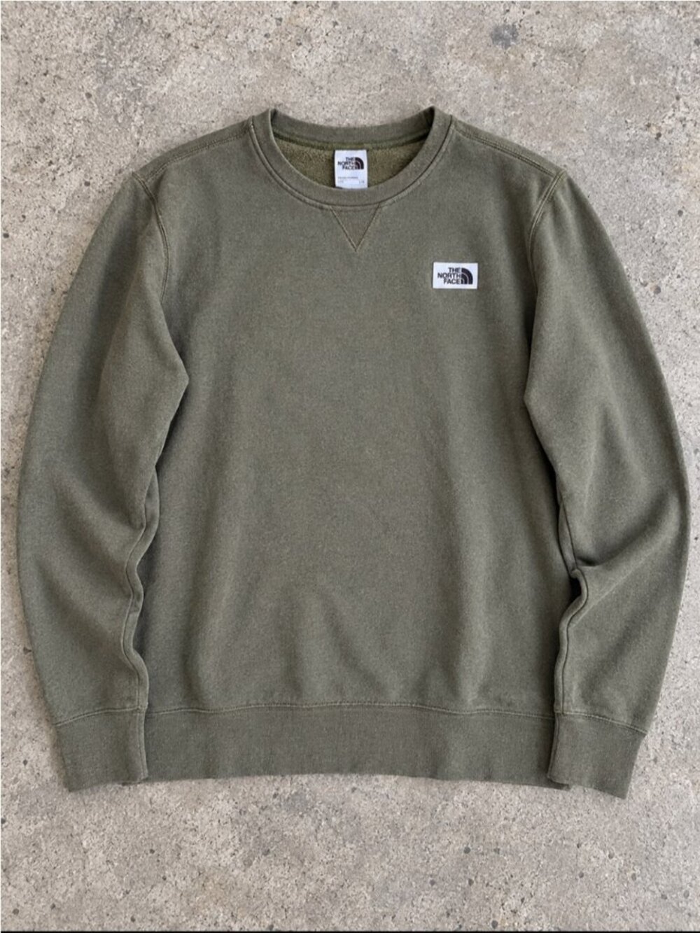 The North Face Heritage Patch Crewneck Sweatshirt Men Large Olive Green Gorpcore